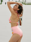 High Waisted Pom Pom 2pcs Bikini Set