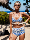 Boho Tassel High Waisted Bikini Set