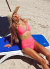 High Waisted Pom Pom 2pcs Bikini Set