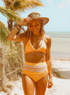 High Waisted Pom Pom 2pcs Bikini Set
