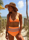 High Waisted Pom Pom 2pcs Bikini Set