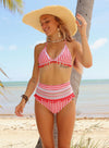 High Waisted Pom Pom 2pcs Bikini Set