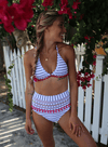 High Waisted Pom Pom 2pcs Bikini Set