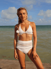 High Waisted Pom Pom 2pcs Bikini Set