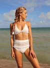 High Waisted Pom Pom 2pcs Bikini Set