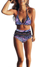 Tassel Trim High Waist Bikini
