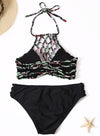 Roskiki Boho Criss Cross Strappy 2pcs Bikini Set (LC411565-2-2)