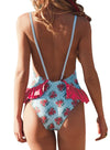 Floral Mid Waist Cute One-piece Swimsuit