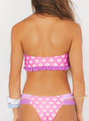 Polka Dot Ruffle Bandeau Bikini Swimsuit
