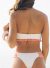 Polka Dot Ruffle Bandeau Bikini Swimsuit