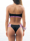 Polka Dot Ruffle Bandeau Bikini Swimsuit