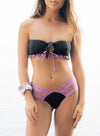 Polka Dot Ruffle Bandeau Bikini Swimsuit