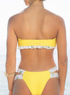 Polka Dot Ruffle Bandeau Bikini Swimsuit