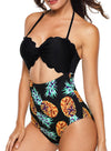 Multicolor Floral Panty Swim Maillot