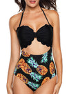 Multicolor Floral Panty Swim Maillot