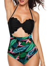 Multicolor Floral Panty Swim Maillot
