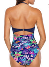 Multicolor Floral Panty Swim Maillot