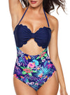 Multicolor Floral Panty Swim Maillot